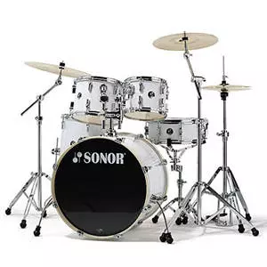 Force 1007 Stage 1 5-Piece Drum Kit with Hardware - White